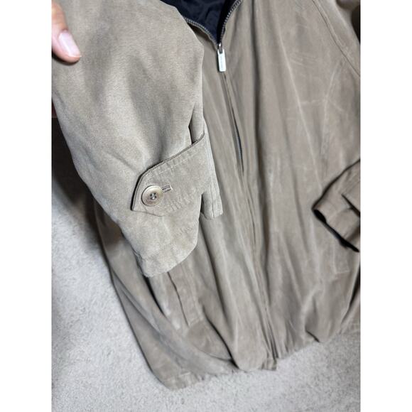 London Fog Suede Jacket Women’s XL Tan Academia Oversized Old Money Academia - Picture 4 of 6